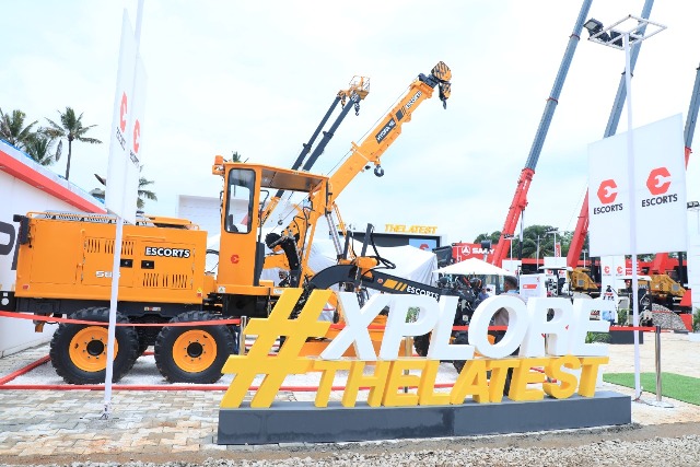 Escorts Construction Equipment unveils India’s first Hybrid Pick-n-Carry Crane and Mono Chassis Safe Crane at EXCON